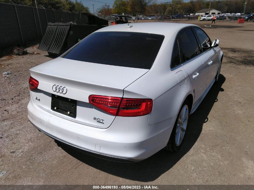 2014 AUDI A4 PREMIUM PLUS - WAUFFAFLXEN013104