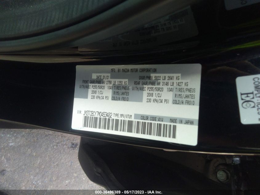 2021 MAZDA CX-9 GS-L - JM3TCBCY7M0453482