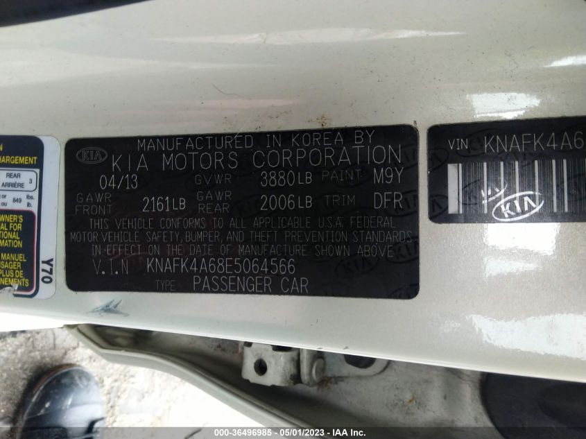 2014 KIA FORTE LX - KNAFK4A68E5064566