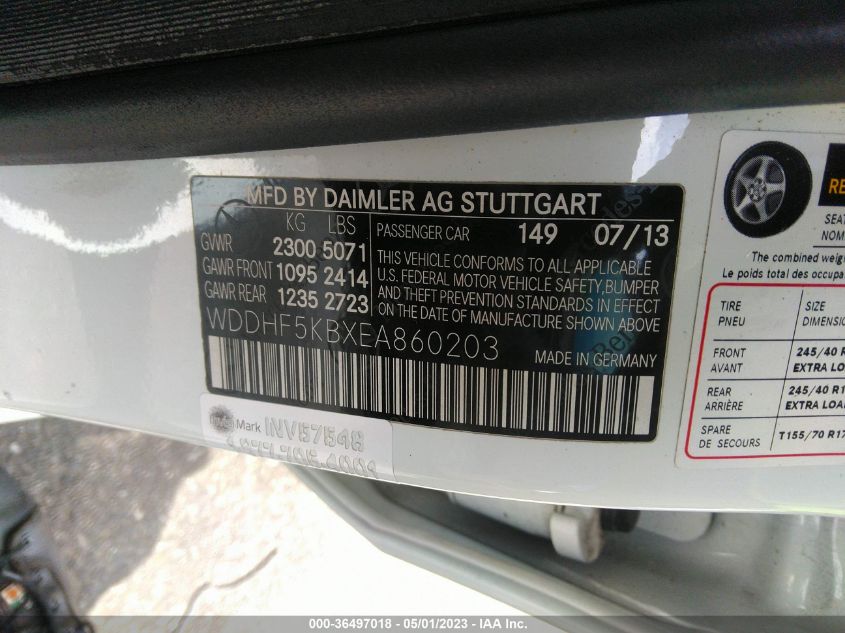 2014 MERCEDES-BENZ E-CLASS E 350 - WDDHF5KBXEA860203