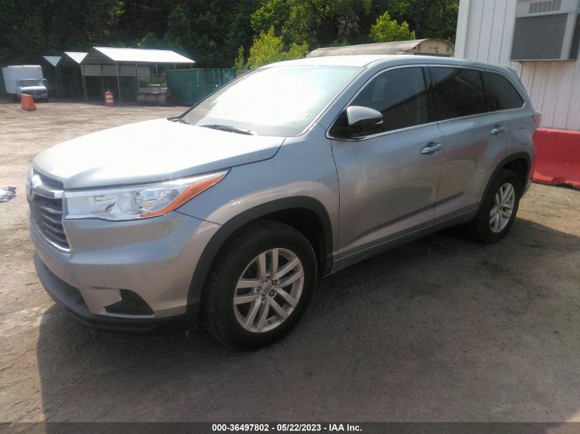 2015 TOYOTA HIGHLANDER LE - 5TDZARFH7FS010438