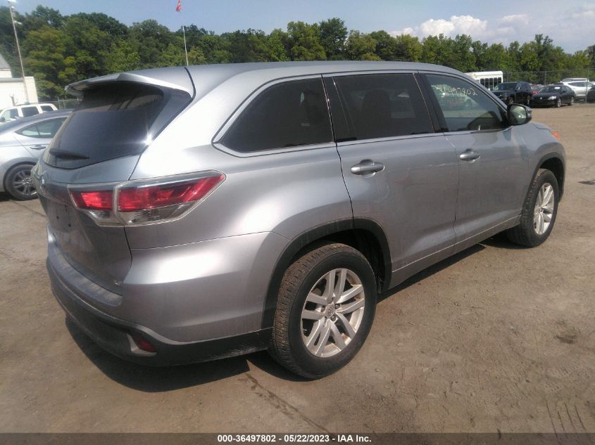 2015 TOYOTA HIGHLANDER LE - 5TDZARFH7FS010438