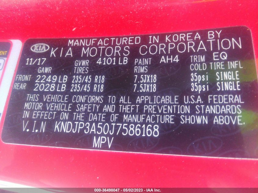 2018 KIA SOUL + - KNDJP3A50J7586168