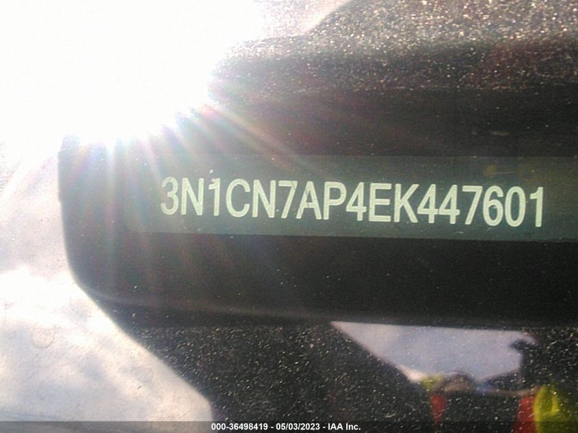 2014 NISSAN VERSA SV - 3N1CN7AP4EK447601