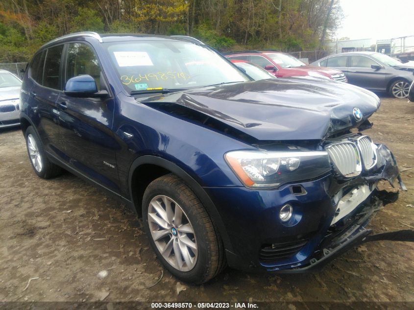 2016 BMW X3 XDRIVE28I - 5UXWX9C53G0D72770