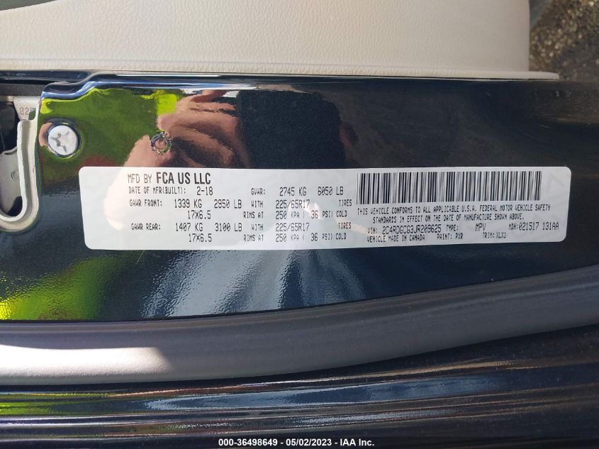 2018 DODGE GRAND CARAVAN SXT - 2C4RDGCG3JR209625