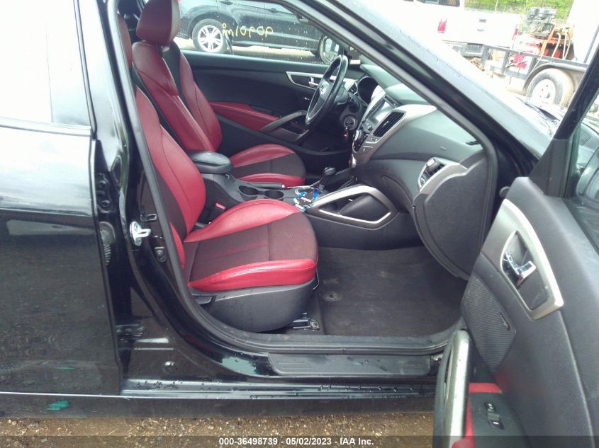 2013 HYUNDAI VELOSTER W/RED INT - KMHTC6AD6DU129637