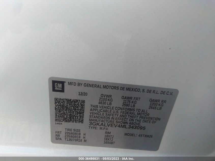 2021 GMC TERRAIN SLT - 3GKALVEV4ML343095