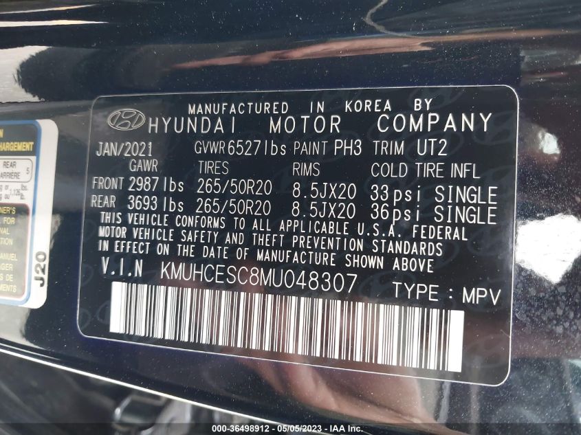 2021 GENESIS GV80 ADVANCED + KMUHCESC8MU048307