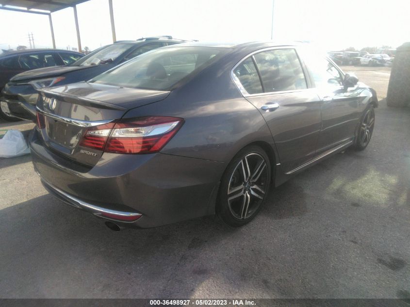 2016 HONDA ACCORD SEDAN SPORT - 1HGCR2F52GA074091