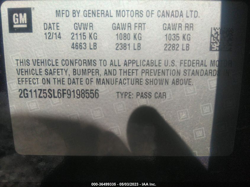 2015 CHEVROLET IMPALA LS - 2G11Z5SL6F9198556