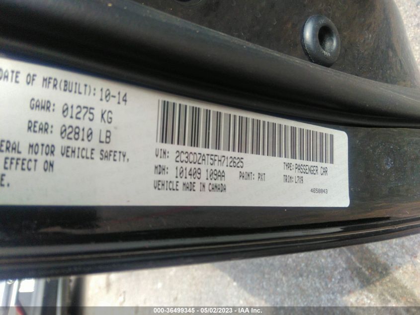 2015 DODGE CHALLENGER R/T - 2C3CDZAT5FH712625