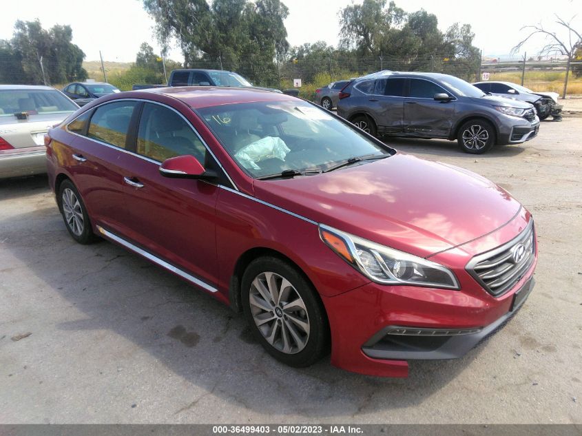 2016 HYUNDAI SONATA 2.4L SPORT - 5NPE34AF1GH335188