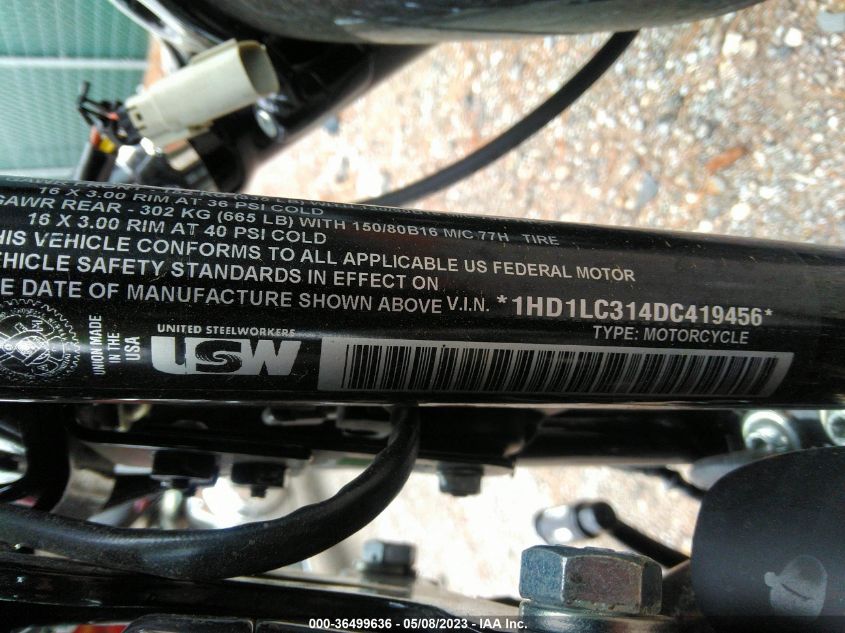 2013 HARLEY-DAVIDSON XL1200 FORTY-EIGHT - 1HD1LC314DC419456