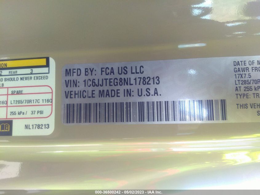 2022 JEEP GLADIATOR MOJAVE - 1C6JJTEG8NL178213