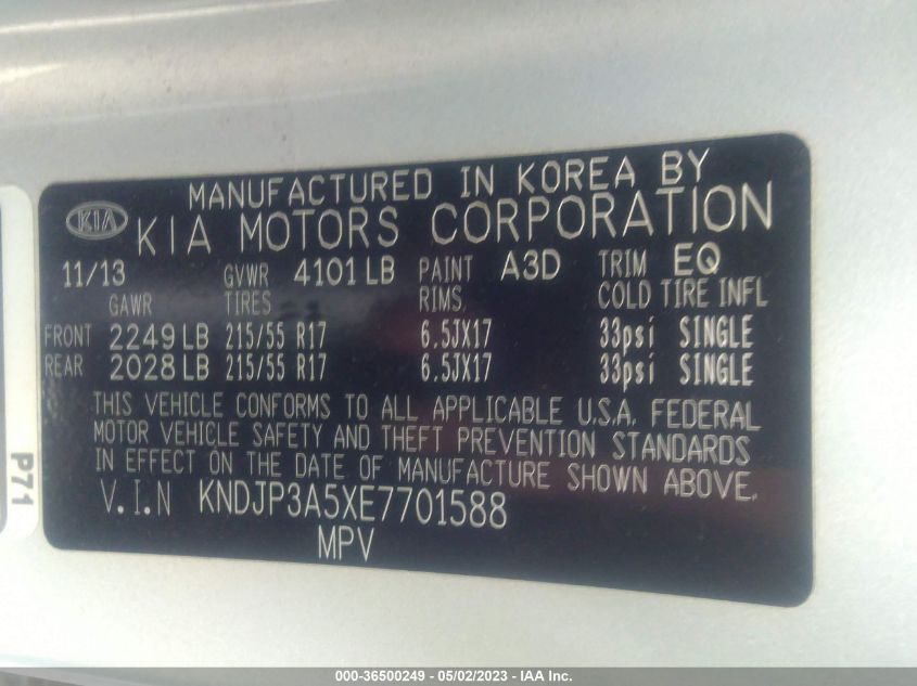 2014 KIA SOUL + - KNDJP3A5XE7701588