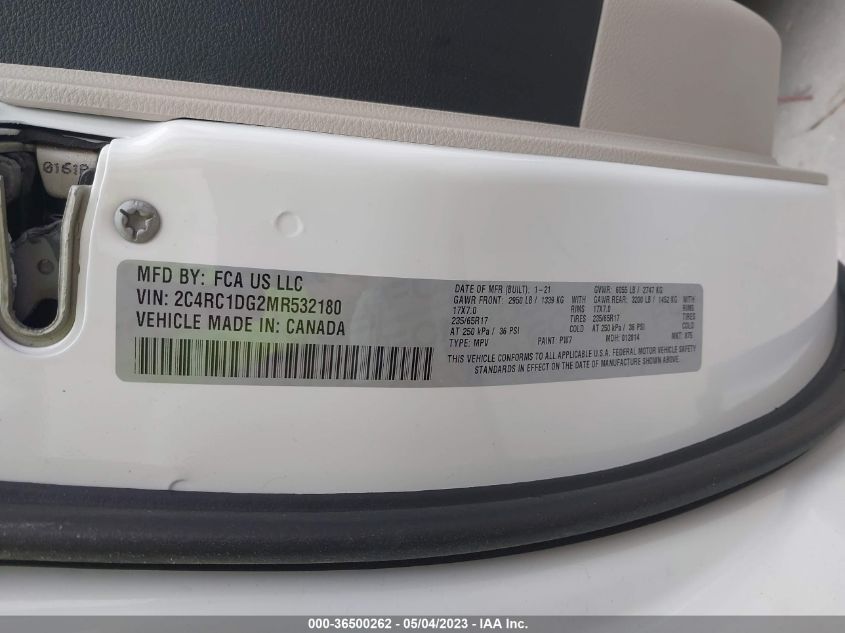 2021 CHRYSLER VOYAGER LXI - 2C4RC1DG2MR532180