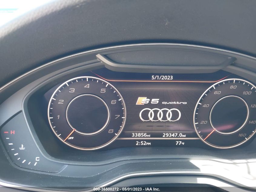 2019 AUDI S5 SPORTBACK PRESTIGE - WAUC4CF52KA087495
