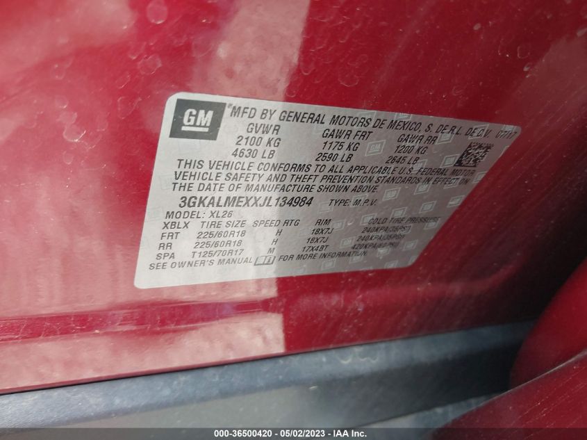 2018 GMC TERRAIN SLE - 3GKALMEXXJL134984
