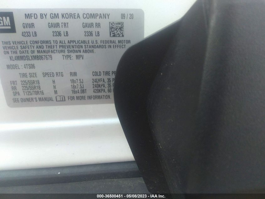 2021 BUICK ENCORE GX SELECT - KL4MMDSLXMB067679