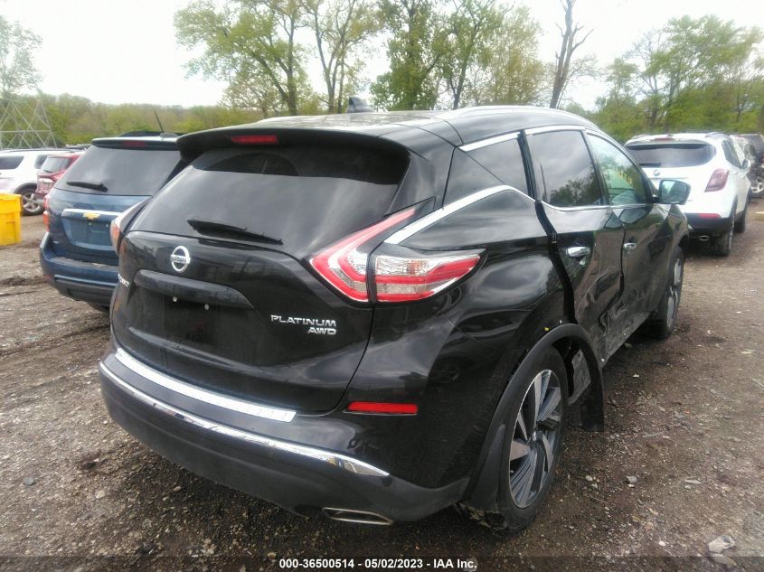 2018 NISSAN MURANO PLATINUM - 5N1AZ2MH5JN116462