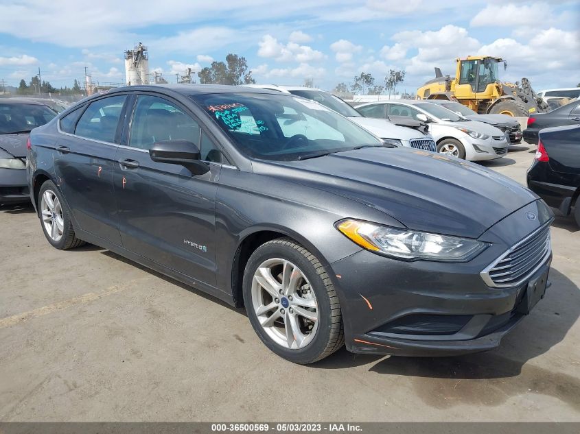 3FA6P0LU3JR169554 FORD FUSION HYBRID SE 2018