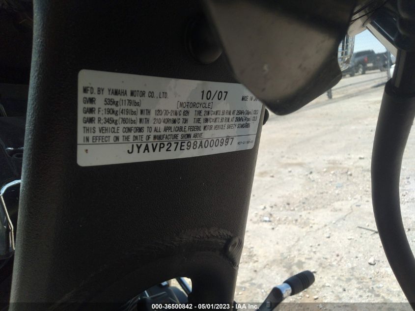 2008 YAMAHA XV1900 CU - JYAVP27E98A000997