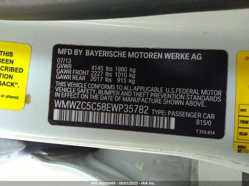 2014 MINI COOPER COUNTRYMAN S - WMWZC5C58EWP35782