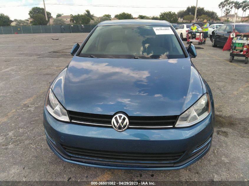 2015 VOLKSWAGEN GOLF TDI S - 3VW2A7AUXFM084475