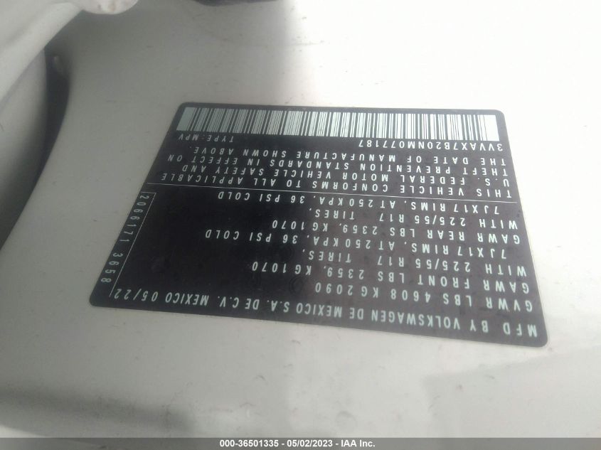 2022 VOLKSWAGEN TAOS S - 3VVAX7B20NM077187