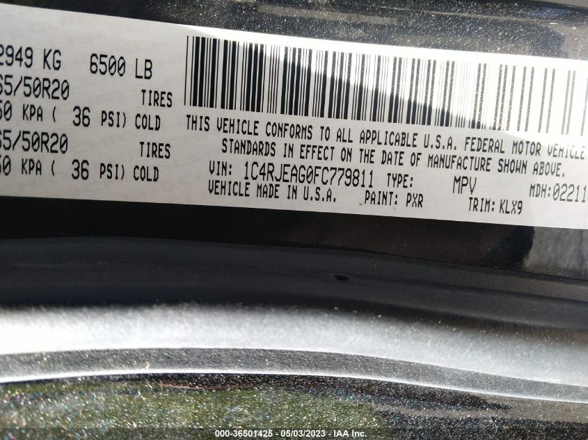 2015 JEEP GRAND CHEROKEE ALTITUDE - 1C4RJEAG0FC779811