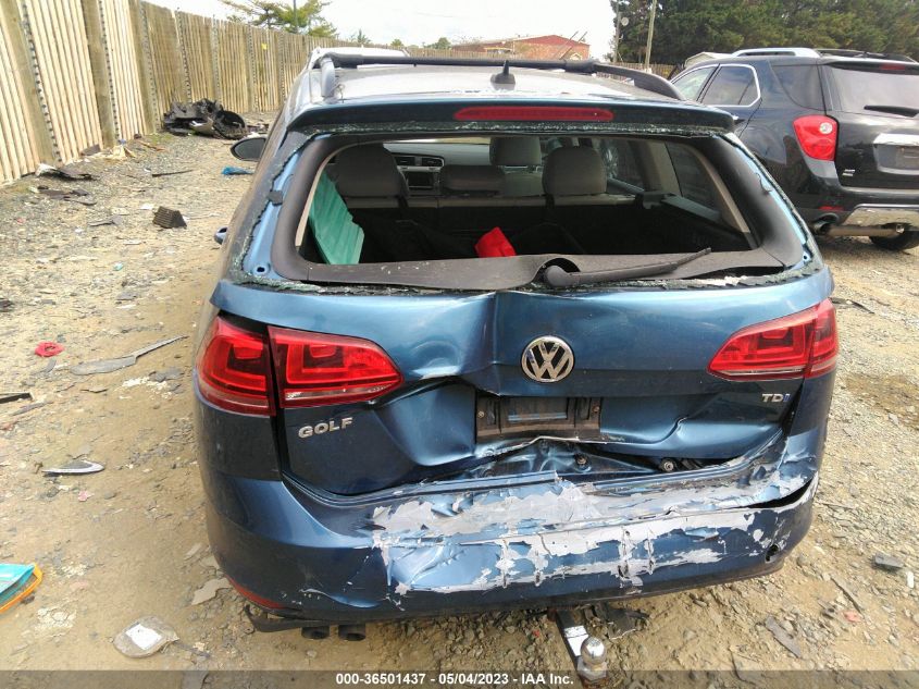2015 VOLKSWAGEN GOLF SPORTWAGEN TDI S 3VWFA7AU6FM506761
