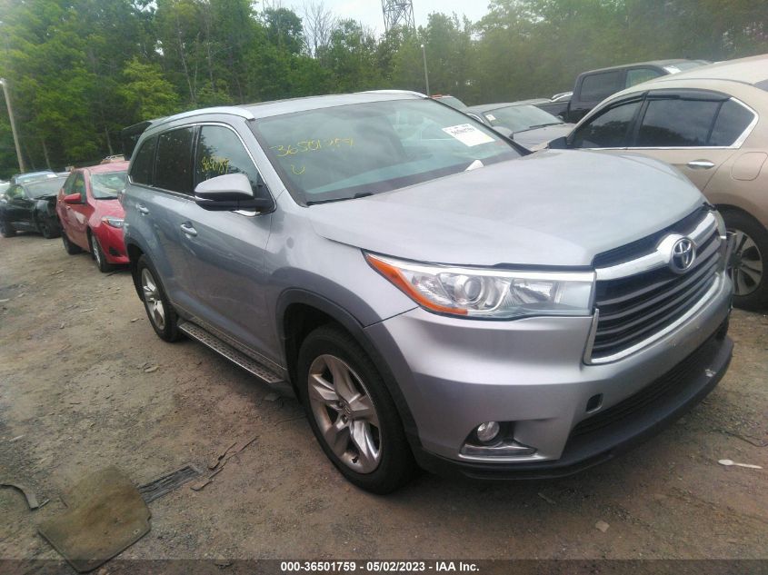 2014 TOYOTA HIGHLANDER LIMITED - 5TDDKRFH0ES014644