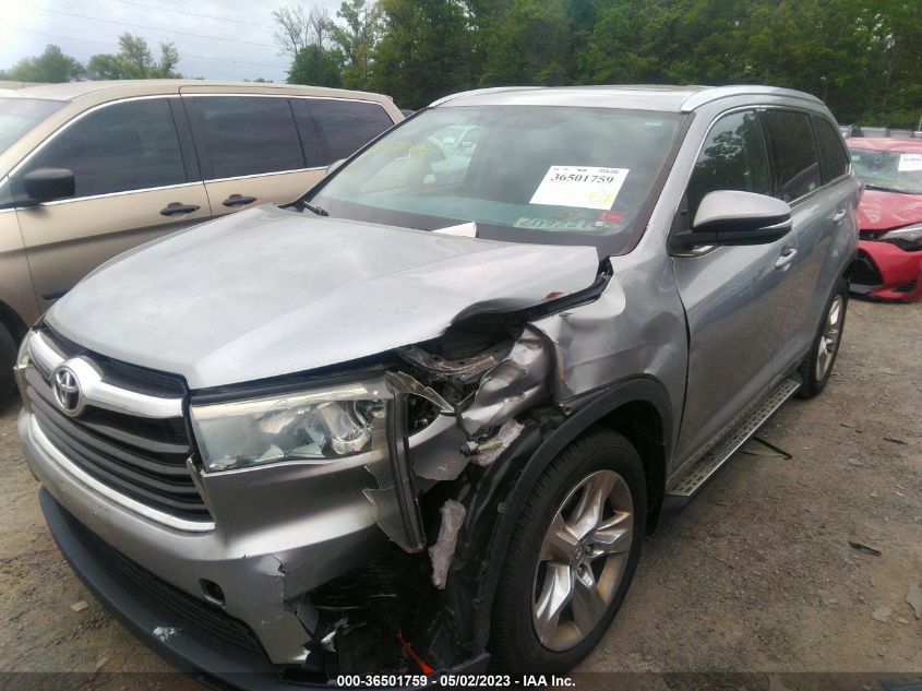 2014 TOYOTA HIGHLANDER LIMITED - 5TDDKRFH0ES014644