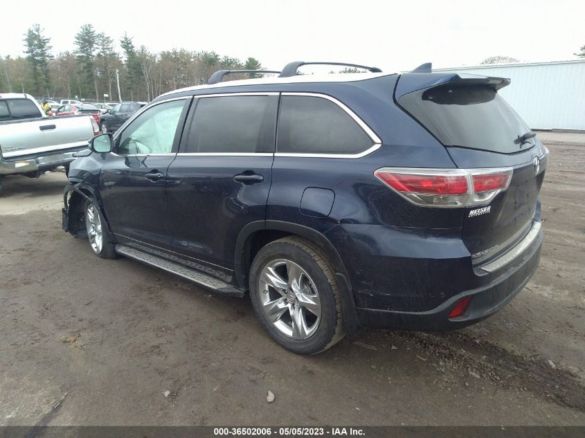 2015 TOYOTA HIGHLANDER LIMITED - 5TDDKRFH7FS081341