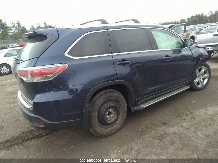 2015 TOYOTA HIGHLANDER LIMITED - 5TDDKRFH7FS081341