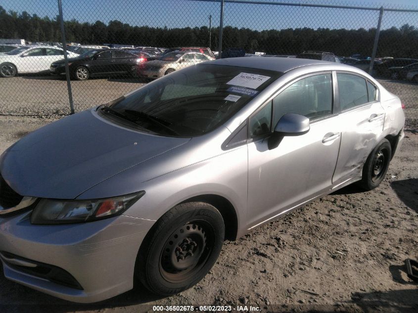 2013 HONDA CIVIC SDN LX - 2HGFB2F5XDH587443