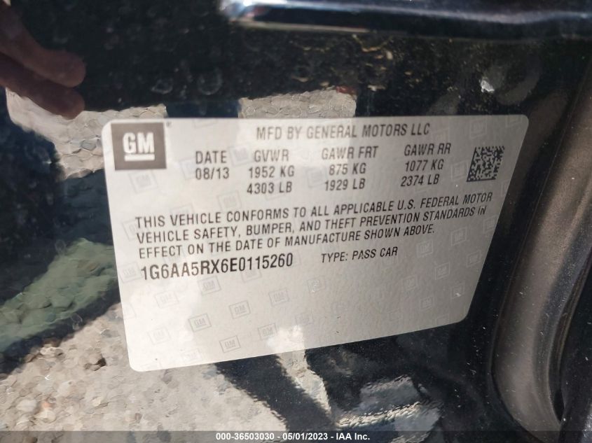 2014 CADILLAC ATS STANDARD RWD - 1G6AA5RX6E0115260
