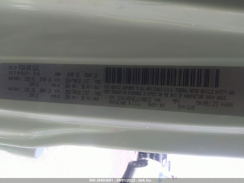 2020 JEEP WRANGLER UNLIMITED SAHARA - 1C4HJXEN2LW148813