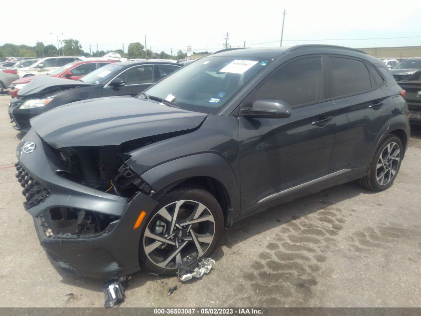 2022 HYUNDAI KONA LIMITED - KM8K53A37NU855665