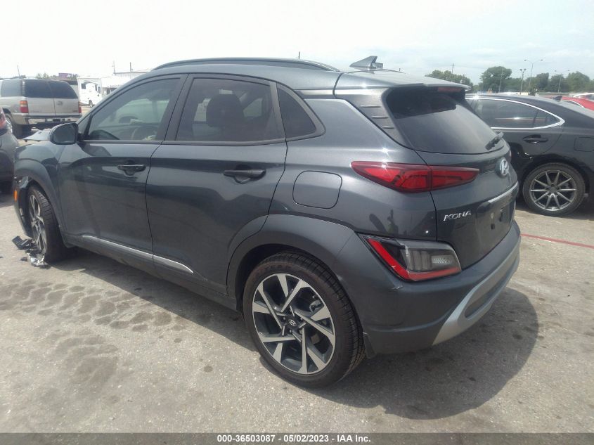 2022 HYUNDAI KONA LIMITED - KM8K53A37NU855665