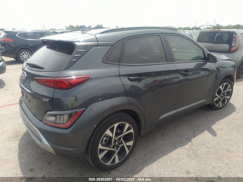 2022 HYUNDAI KONA LIMITED - KM8K53A37NU855665
