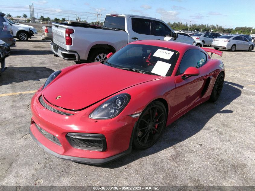 2016 PORSCHE CAYMAN GT4 WP0AC2A89GK197664