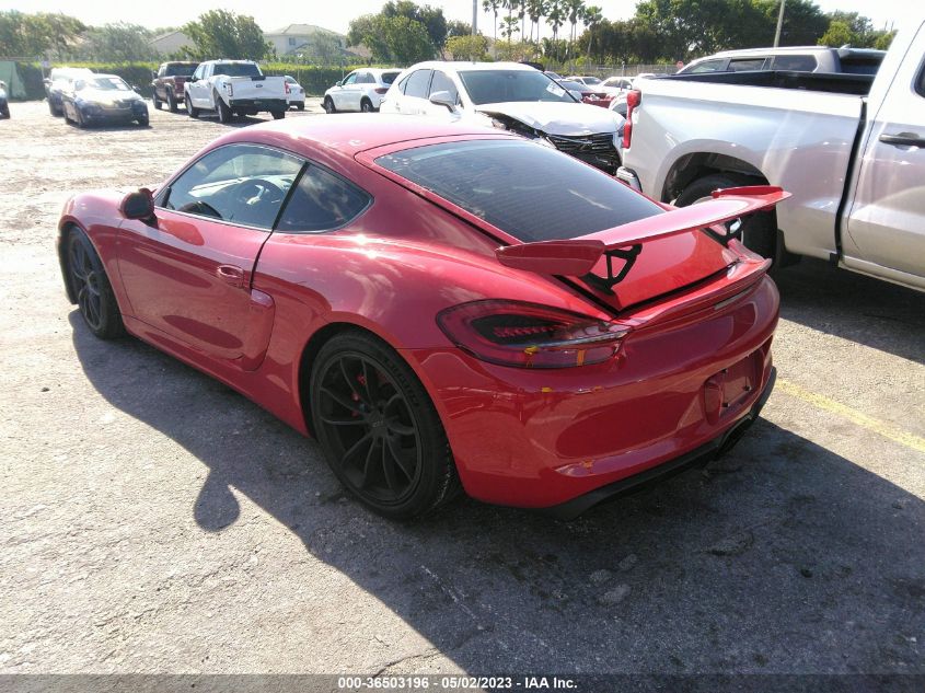 2016 PORSCHE CAYMAN GT4 WP0AC2A89GK197664