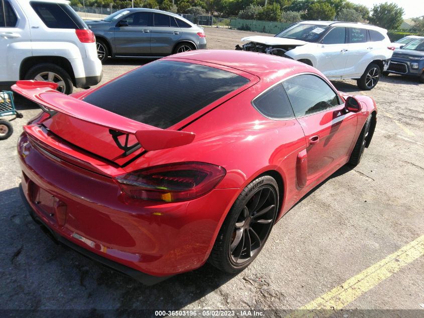 2016 PORSCHE CAYMAN GT4 WP0AC2A89GK197664