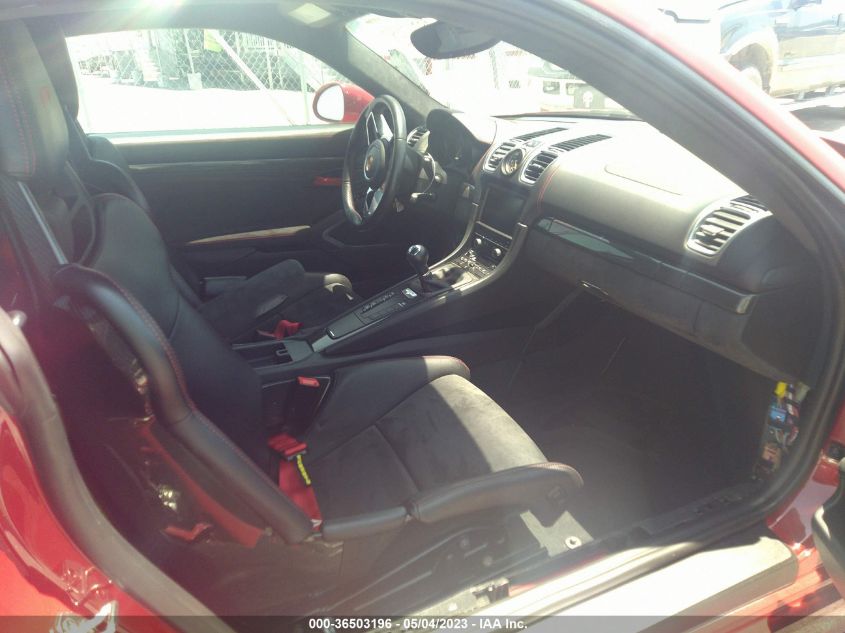 2016 PORSCHE CAYMAN GT4 WP0AC2A89GK197664