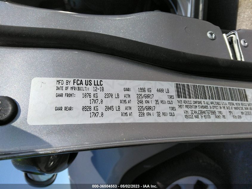 2019 JEEP COMPASS LATITUDE - 3C4NJCBB4KT679909