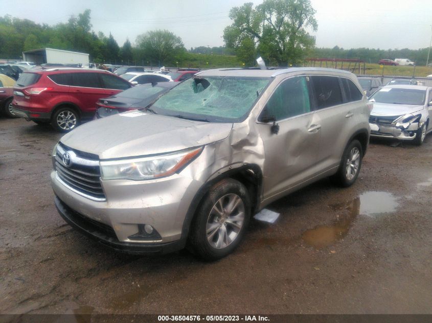 2015 TOYOTA HIGHLANDER XLE - 5TDKKRFH8FS068721