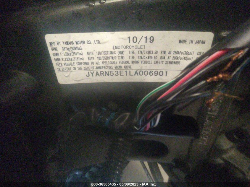 2020 YAMAHA MT09 - JYARN53E1LA006901