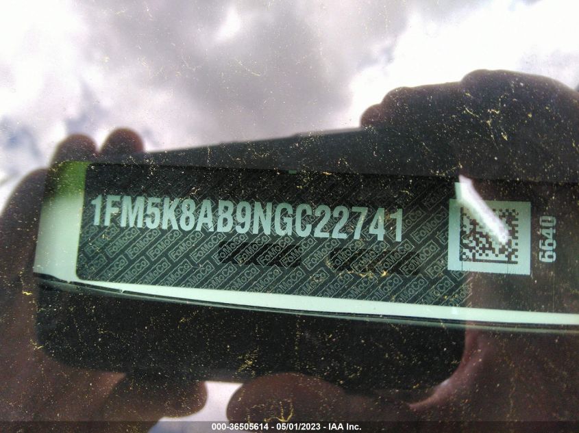 2022 FORD POLICE INTERCEPTOR 1FM5K8AB9NGC22741